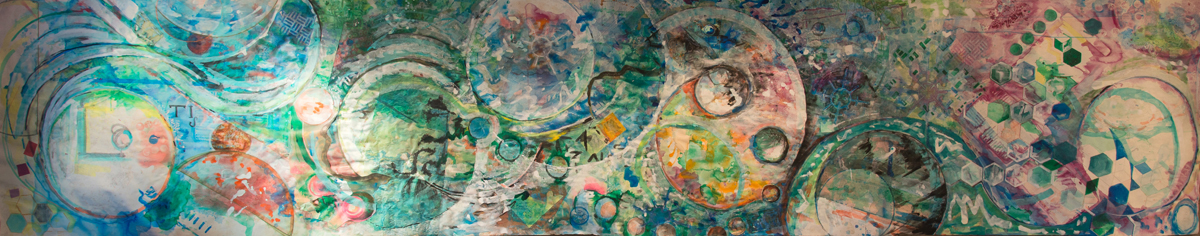 What Goes Around Comes Around Paper Scroll 17 feet wide-detail