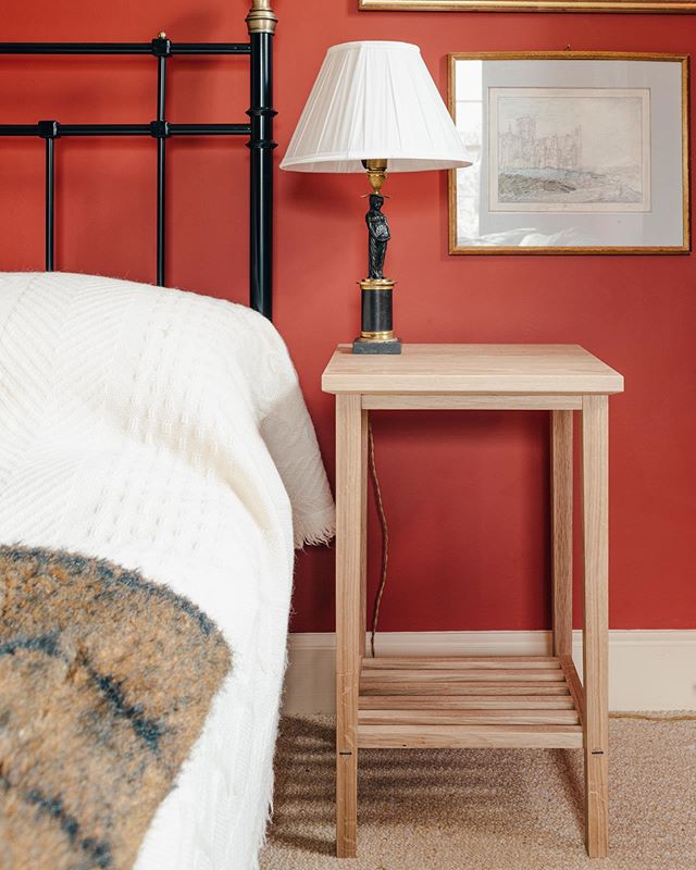 THE ADELINE COLLECTION
Bed side table with under shelf

Available in whitened oiled Oak (as seen), oiled Oak, ebonised Oak or whitened oiled Ash

400w x 350d x 620h mm 
From &pound;150

Also available in customisable dimensions 📷 credit @tomnolanpho