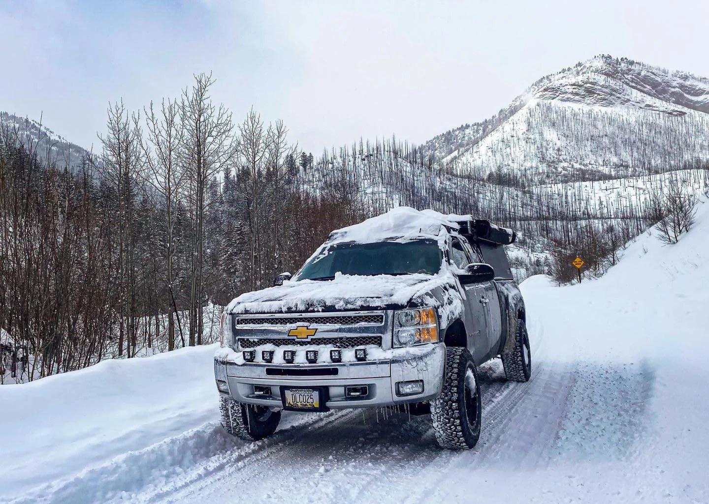 A snowy drive out from the ski hill last weekend.  Hard to believe this was less than a week ago, and it&rsquo;s now pushing 70 and full on springtime.  This year has been wacky weather, but at least the unpredictable part of Montana weather is still