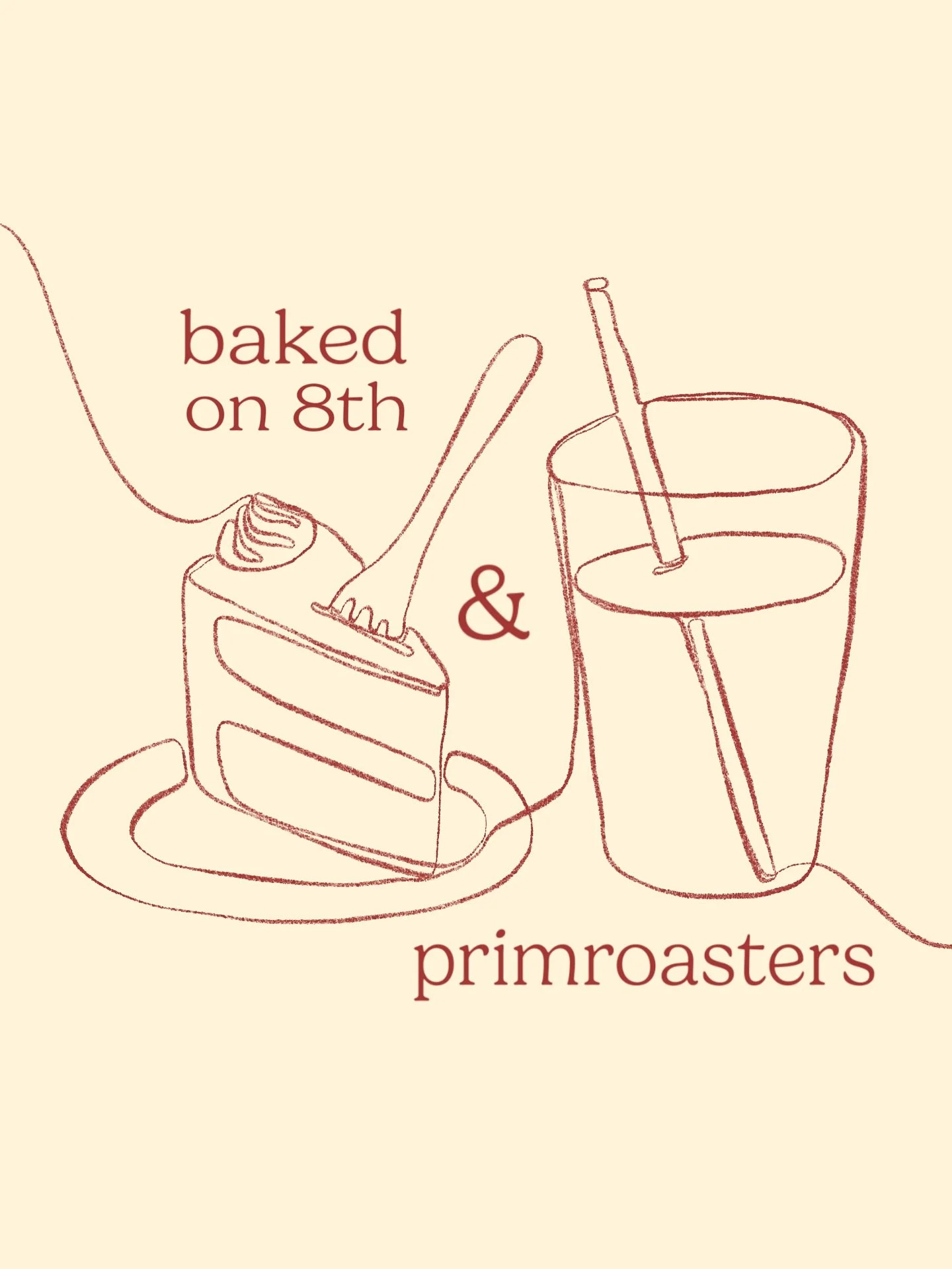 THIS SATURDAY! ☕️⚡️ 
baked on 8th x @primroasters from 8am-2pm!! You guys remember Makayla from our recent vendor fair? Well, we loved having her and we are happy to announce that she will be doing a popup at the front of our shop this upcoming Satur
