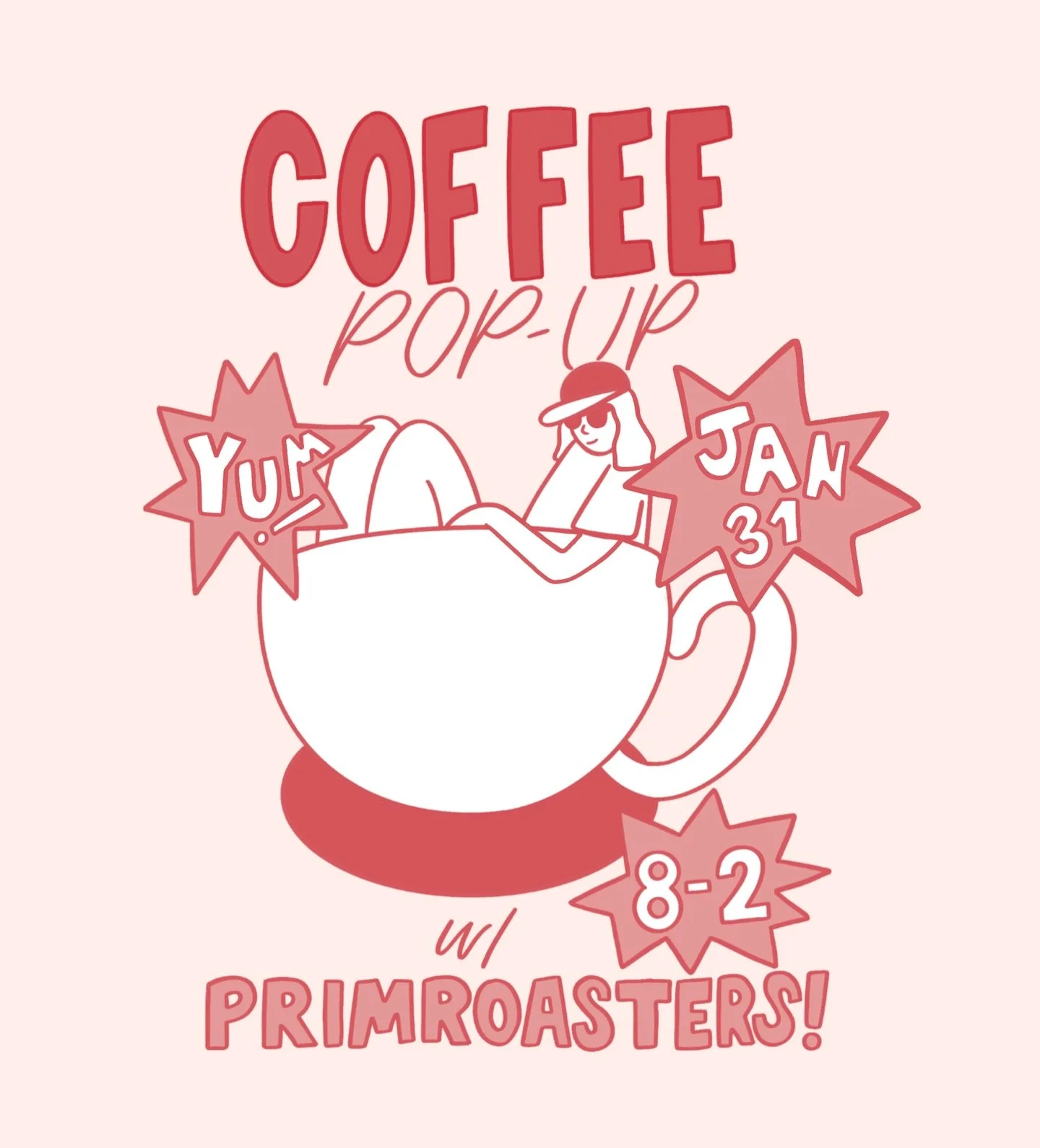 @primroasters is back next weekend (sat, jan. 31st) &amp; she has a new special flavor on the menu! Grab a friend &amp; stop by to try it out!! Can&rsquo;t wait to see ya 🤸🏼&zwj;♀️☕️🌨️