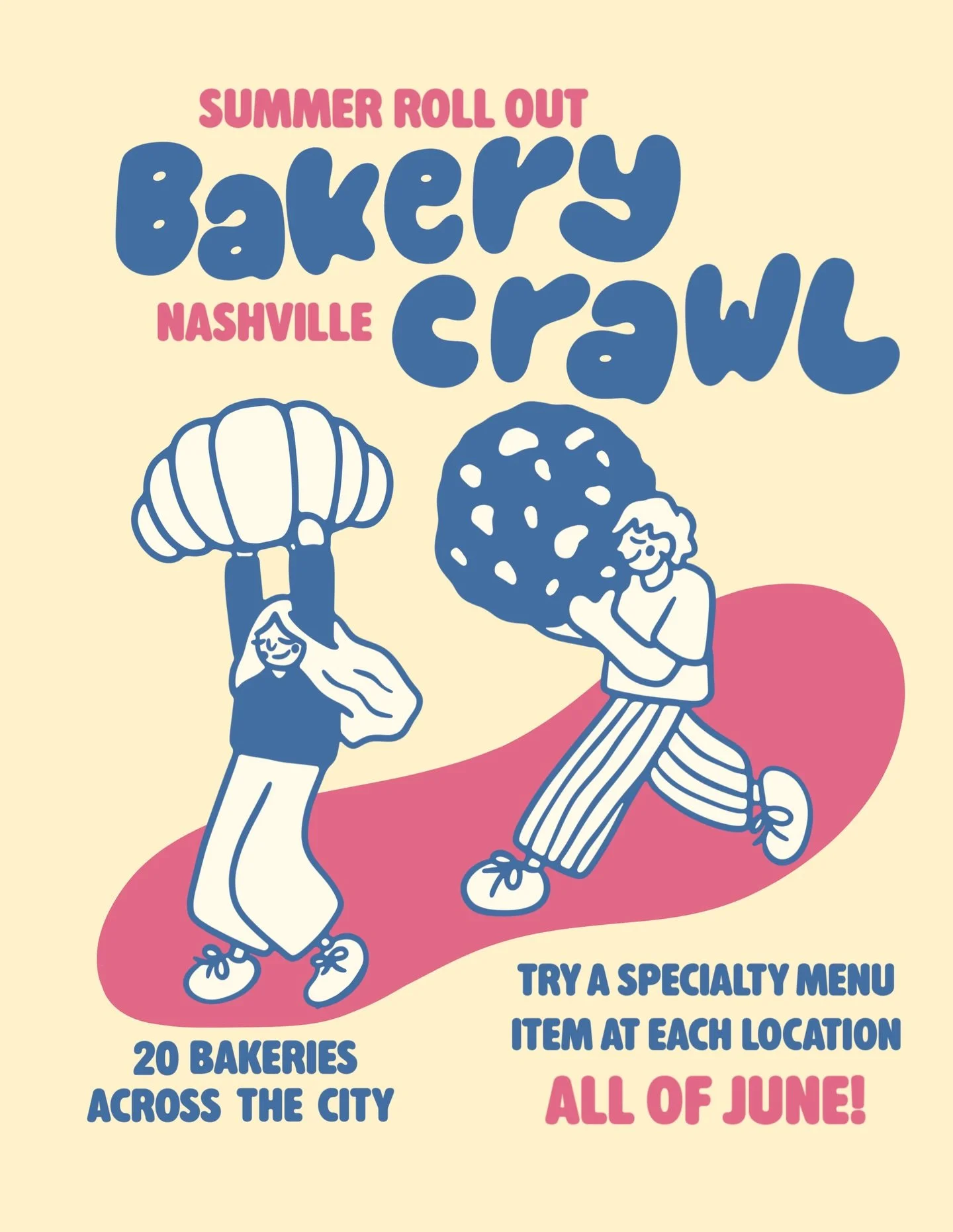 Hope you&rsquo;re hungry, Nashville! 😋 Our third annual SUMMER ROLL OUT BAKERY CRAWL IS COMING UP!🤩⚡️
We are so thankful to every bakery that is joining us this year &amp; so excited for you all to try the amazing specialty items they are cooking u