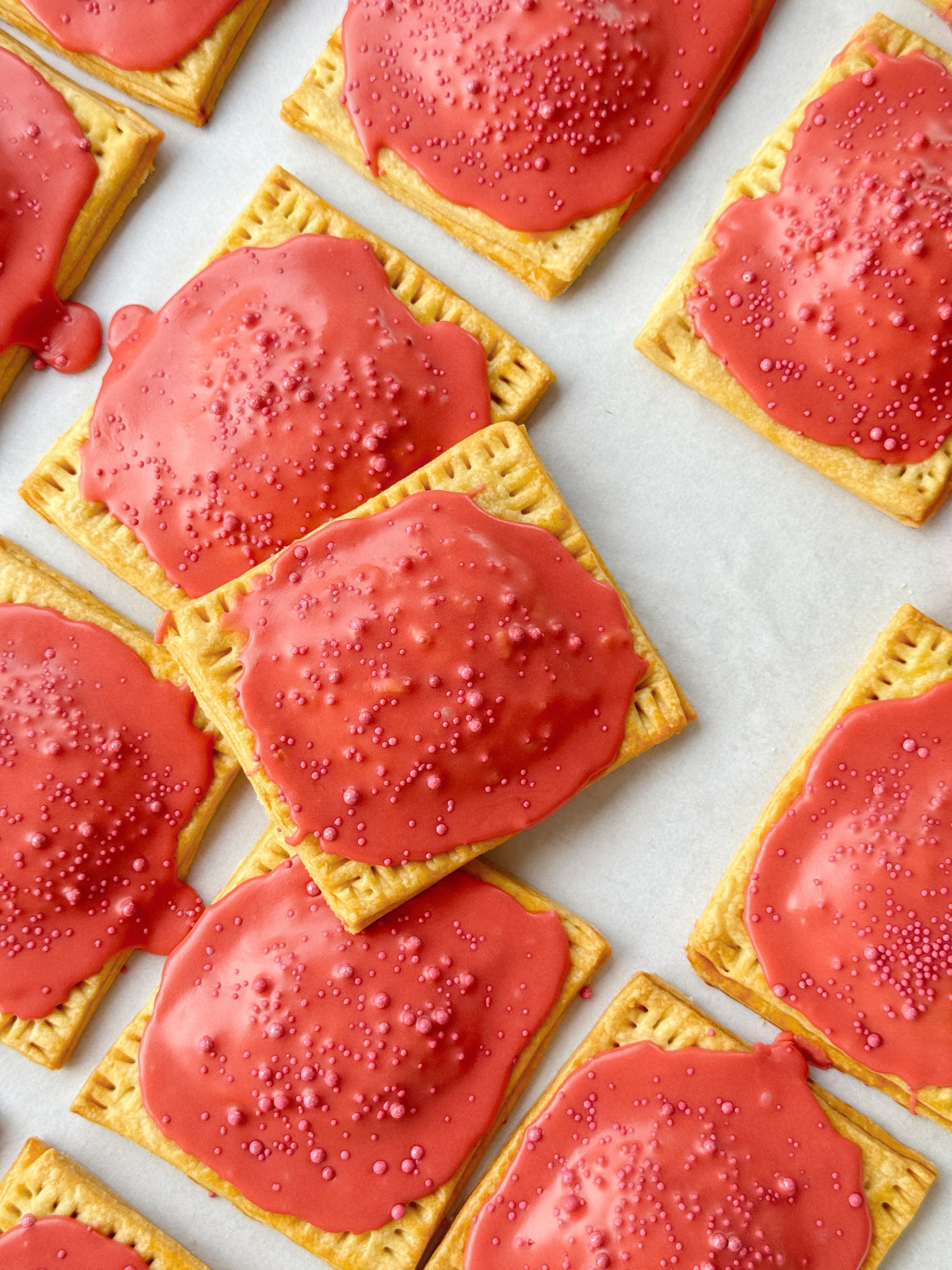 Have ya tried our raspberry poptart yet? It&rsquo;s our flakey poptart crust, packed w/ fresh raspberry preserves &amp; a sweet glaze 😋 Come by &amp; try it this month!