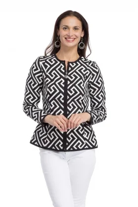 Trimdin Tailored Jack Fitted Zipper Black and White.jpg