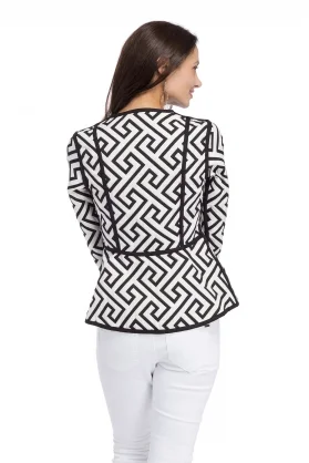 Trimdin Fitted Jacket Black and White Back.jpg