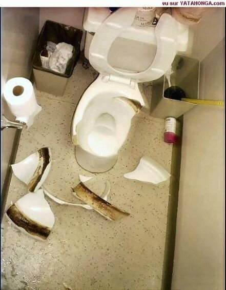 Broken toilet