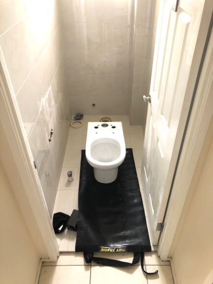 Installing a new toilet 