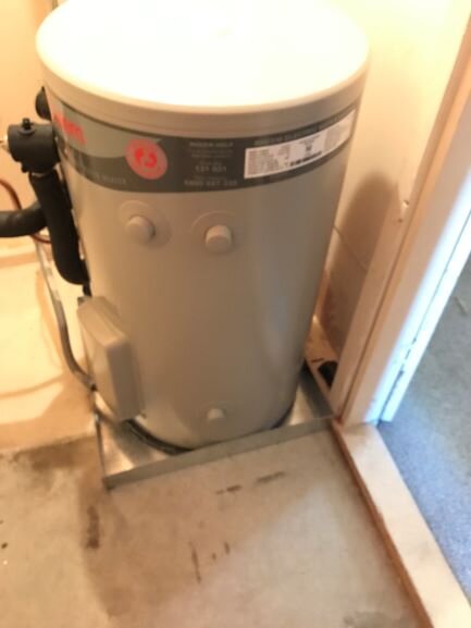 Small hot water system under the stairs