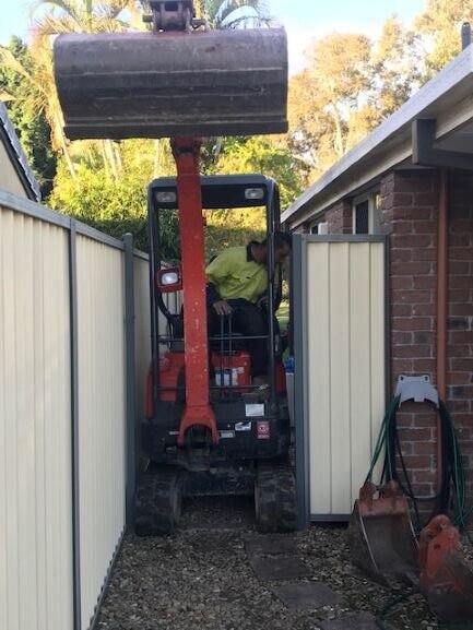 Machine repair to a sewer line