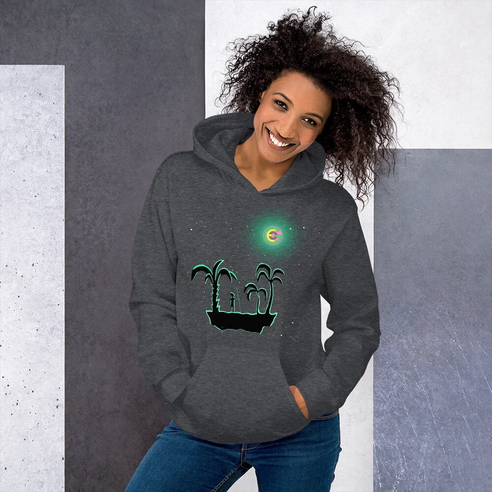 Stars_NoBackground_GeoCoinPalmTreesA_mockup_Front_Womens-Lifestyle_Dark-Heather.jpg