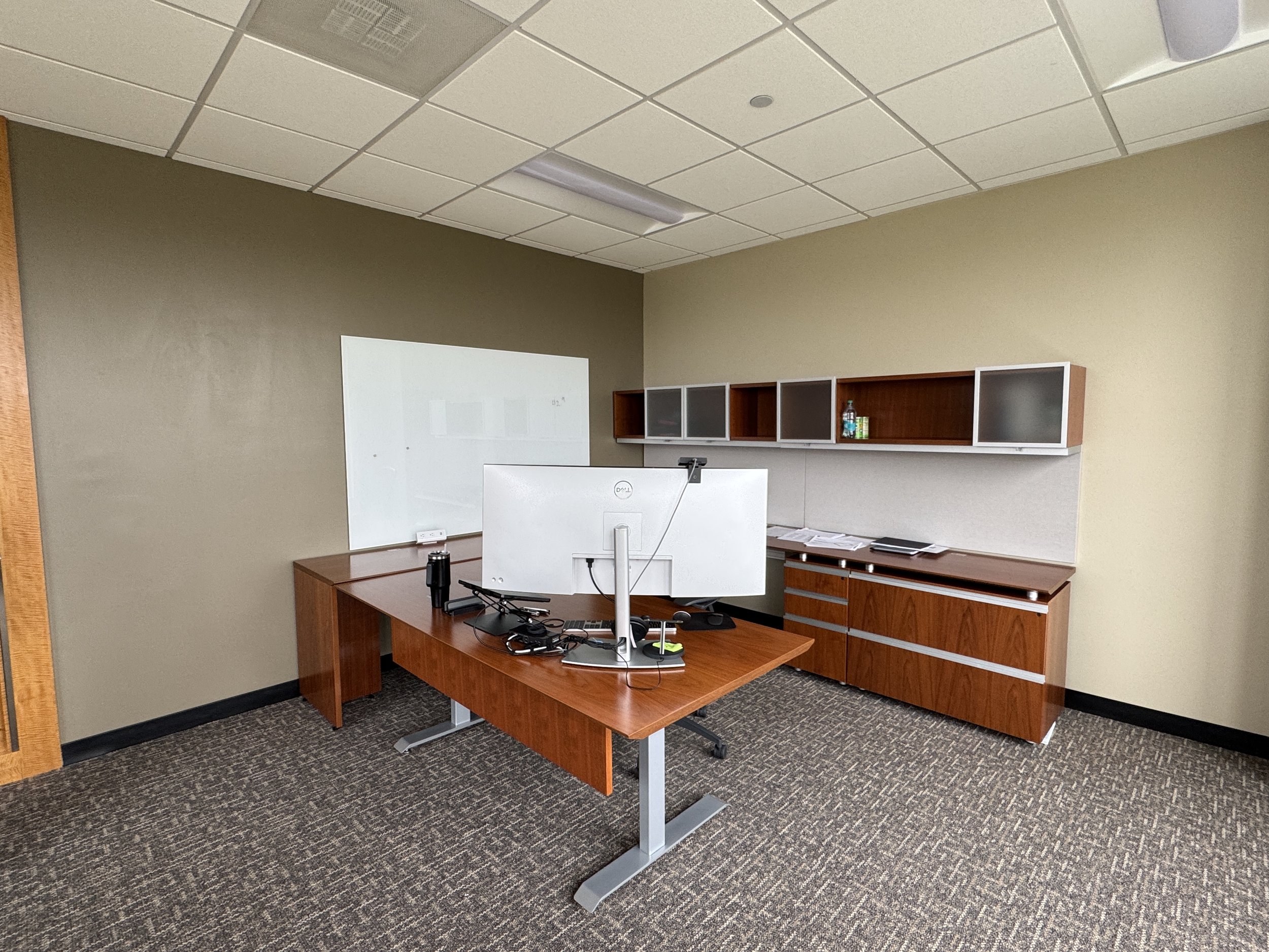 Wall T (12'8"W x 9'H) (Behind desk - Uppers removed)
