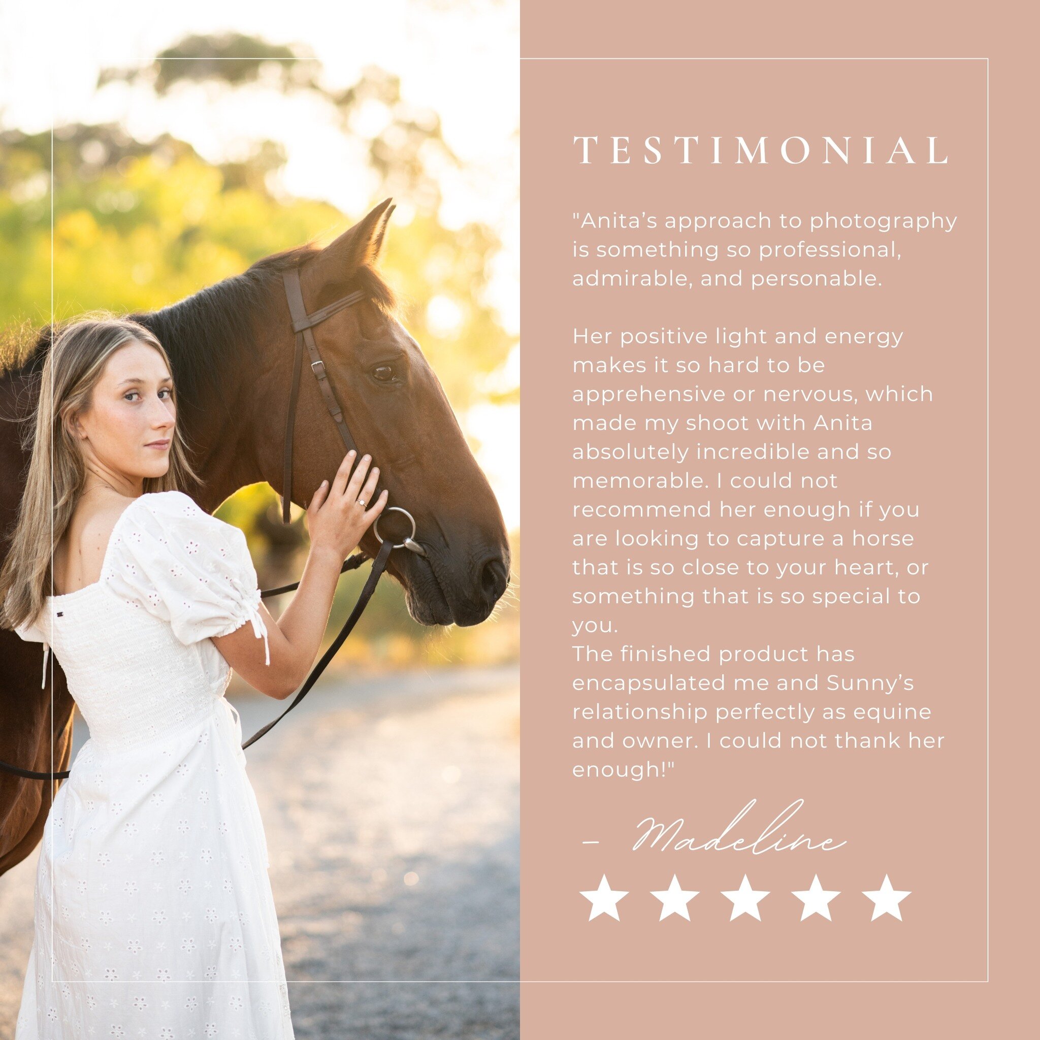 I am absolutely thrilled to share the Maddy's experience from her recent session with me. The connection between Maddy and beautiful Sunny was nothing short of extraordinary, and I had the privilege of preserving their bond in timeless photographs 🧡