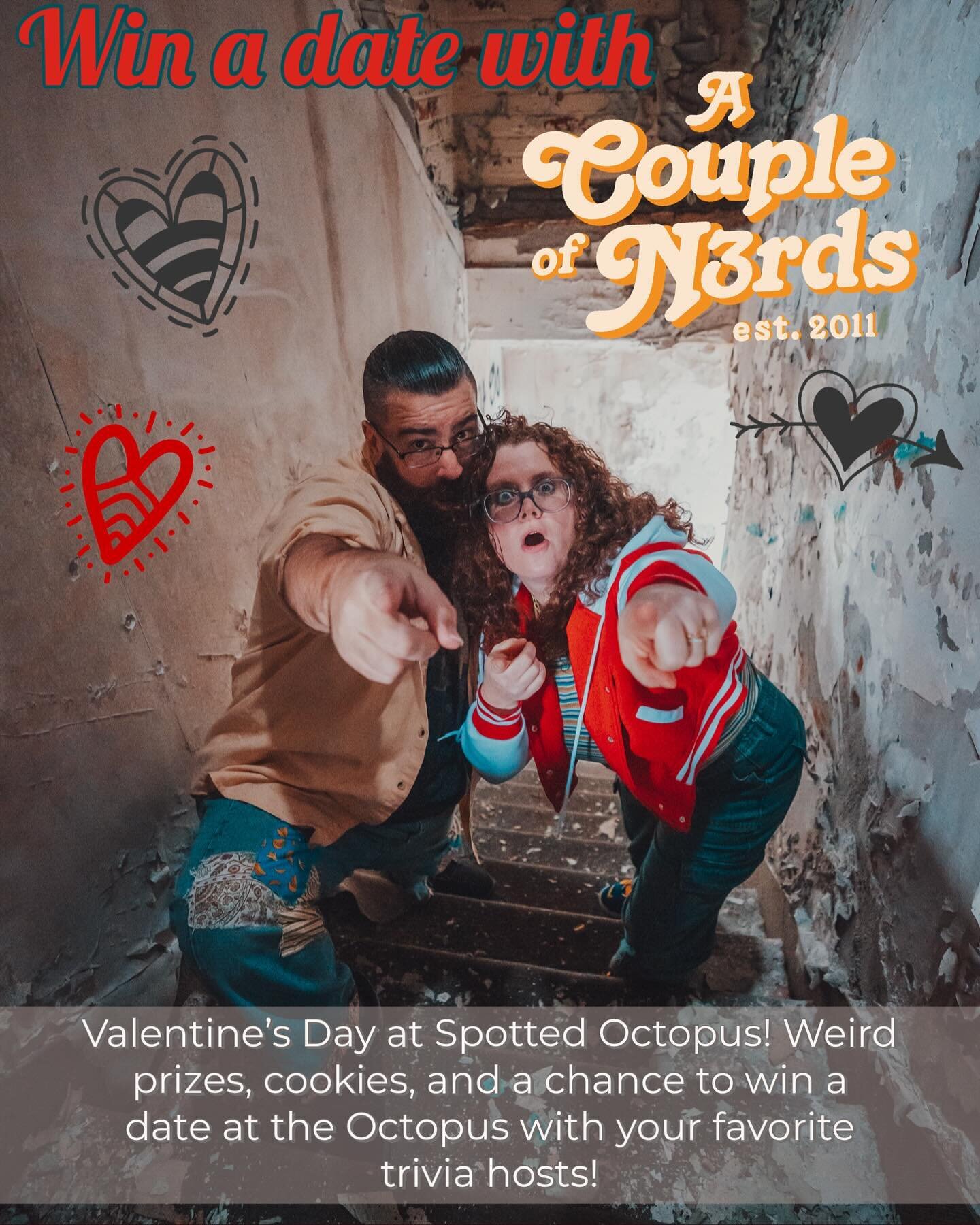 Valentine&rsquo;s Day is dumb unless you celebrate it with us! Come play weird trivia, win nostalgic prizes, eat some cookies baked with love and fight for your chance to win a date with us!! (Or you can just have the drinks no pressure you don&rsquo