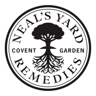 Logo with a tree and the text 'NFAAL'S YARD REMEDIES' and 'COVENT GARDEN' inside a circular design.