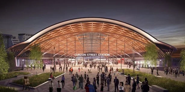 CGI of the new HS2 station in Curzon Street, Birmingham (Image: HS2)