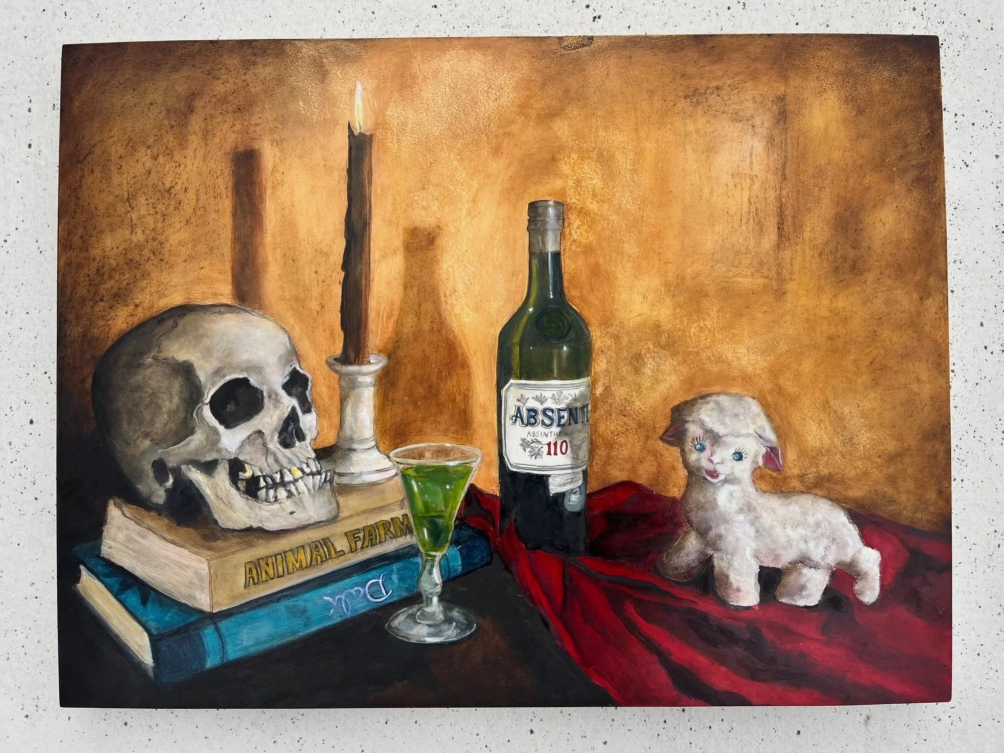 Memento Mori with Absinthe and Lamb, 2026, 20 x 24 inches