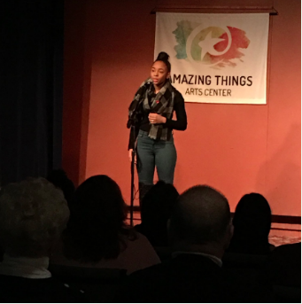 Zyann Sharkah, the 2018 BHS Poetry Out Loud Champion