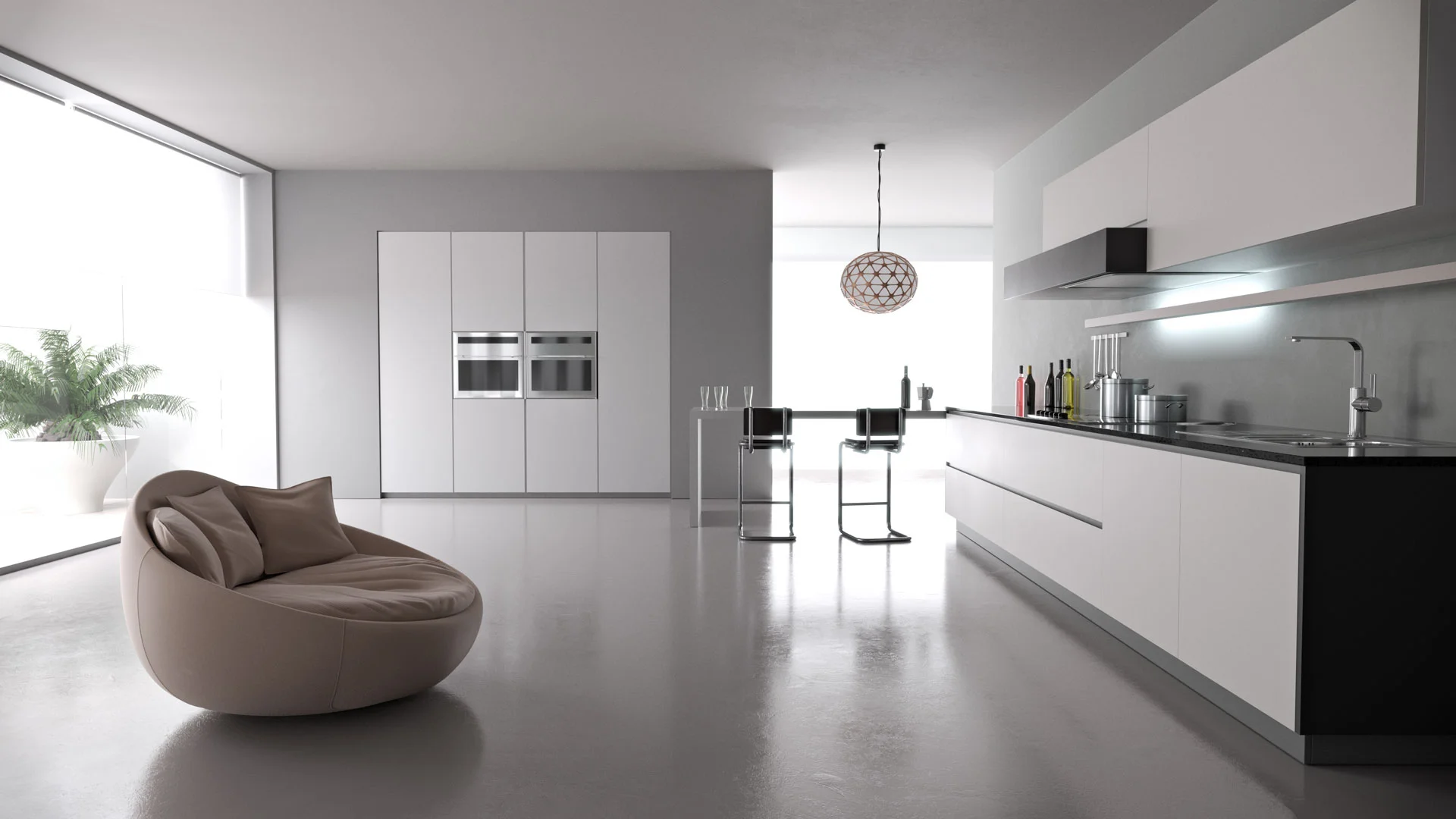 Kitchen scene textured with VizPak: Architecture