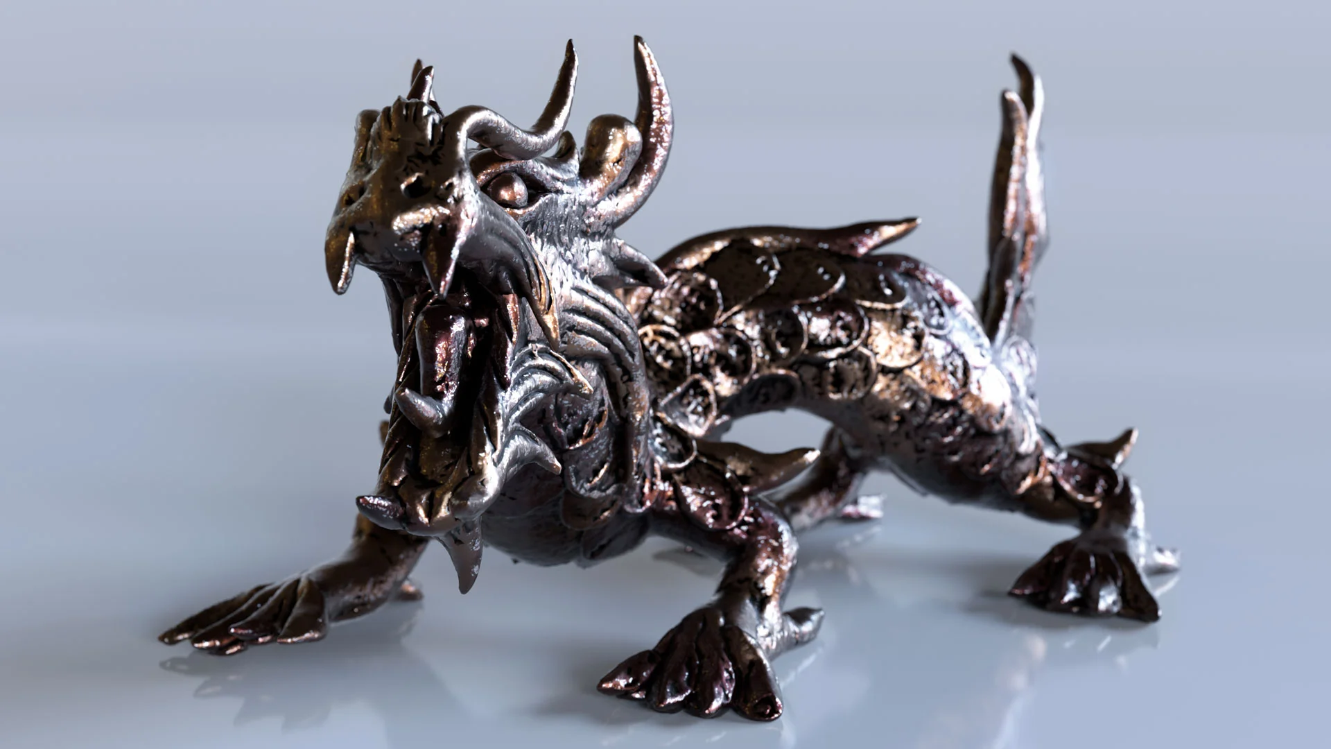 Bronze material created in the training, lighting from the Instant Lighting Kit