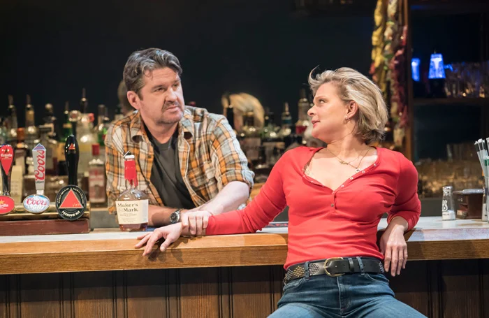 Stuart MacQuarrie and Martha Plimpton in Sweat. Photo courtesy of Johan Persson (2018).