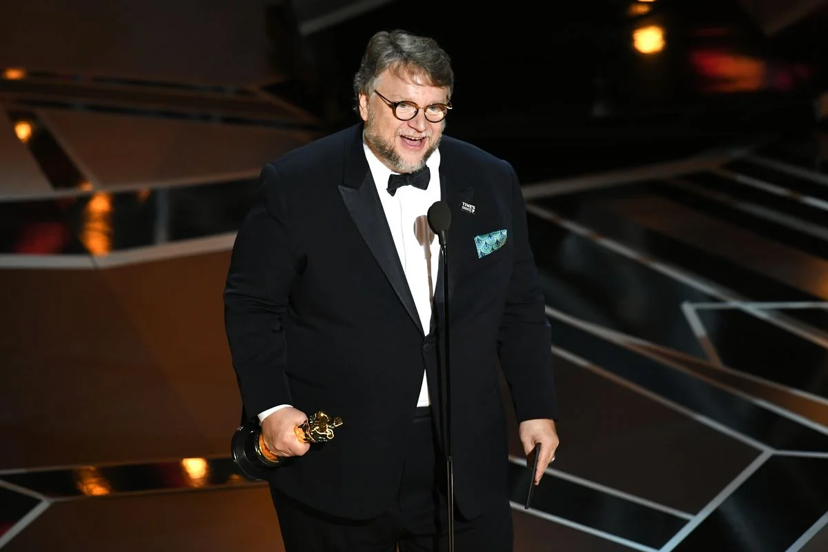 Guillermo Del Toro winning the Oscar for Best Director for Shape of Water (2018). Photo courtesy of Kevin Winter (Getty Images).