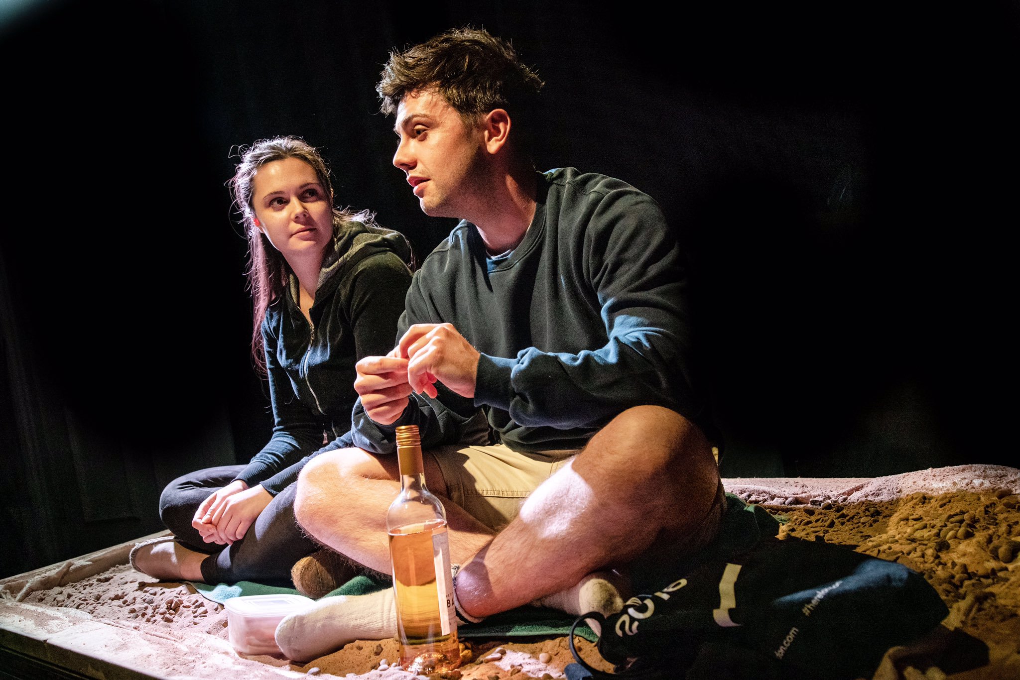 Hayley Osborne and James Calloway as Sid in As We Unravel. Photo courtesy of Tom Grace (2019).