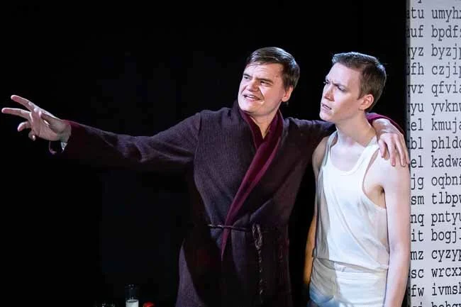 Matt Cranfield and Joe Lewis in Breaking the Code. Photo courtesy of Tower Theatre Company (2019).