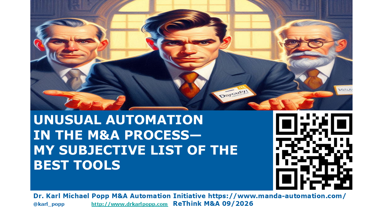 Unusual Automation in M&amp;A: Three Practical Ways to Improve Deal Work