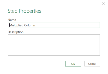 Rename your step, and add an optional description.