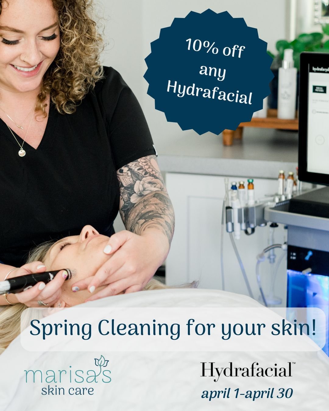 🌸 April Skin Reset: Spring Clean Your Skin 🌸

Out with the dull, in with the glow. Just like your home, your skin needs a deep clean after a long winter. Our HydraFacial gently clears away buildup, removes impurities, and infuses the skin with inte