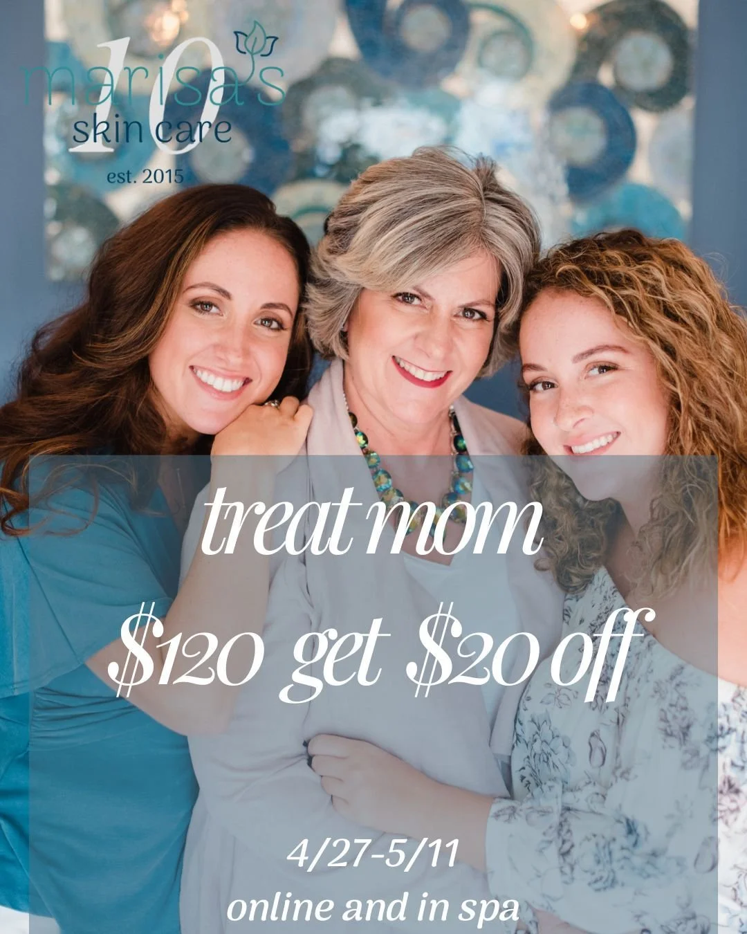 Now through May 10:
✨ Get $20 off every $120

The perfect gift&hellip; or a little something for yourself 🤍
Details:
&bull; Redeemable starting May 11
&bull; Not valid toward packages or injectables
&bull; Not combinable with other promotions
purcha