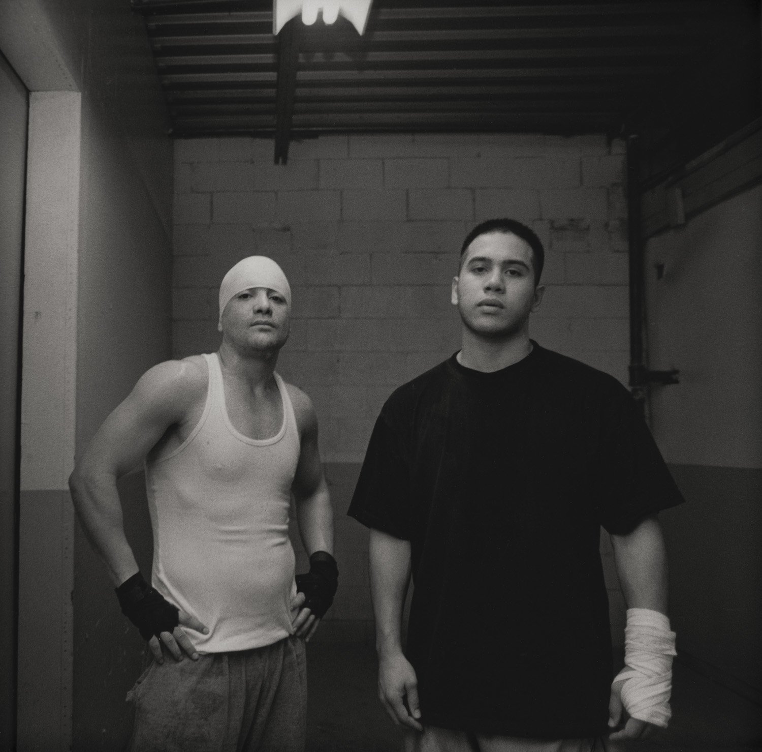 Thomas and Krishan, Sully's Gym, Toronto, Ontario, 2008.jpg