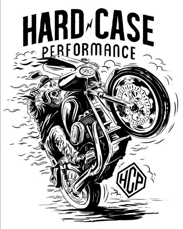 ...and here&rsquo;s one I made earlier. A few years back for @hardcaseperformance Flaming half faced Harley wheelie!