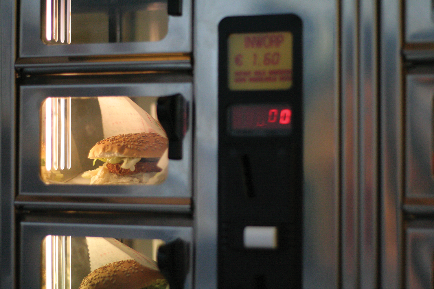 A vending machine’s repetitiousness, its consistency, may act as an aspect of the medium and thereby be used to its own consumer advantage—this allows the new flavor of soda (or anything, really) inside the Coke machine to seem desirable.