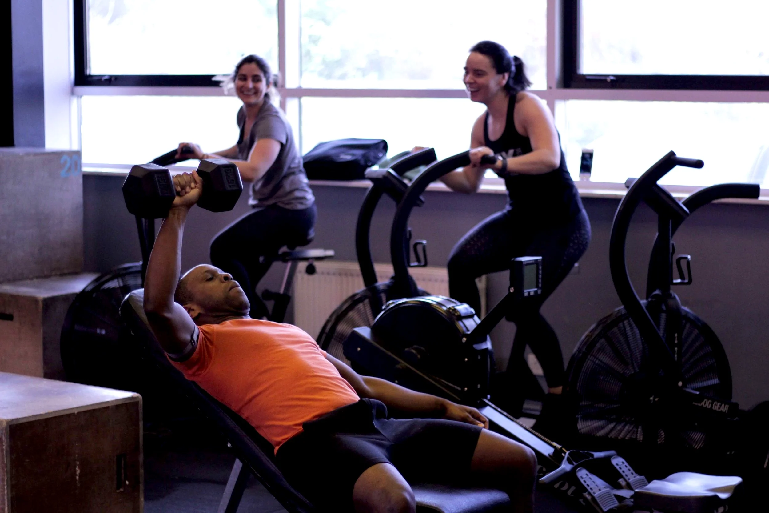 Our members enjoying exercise at the gym