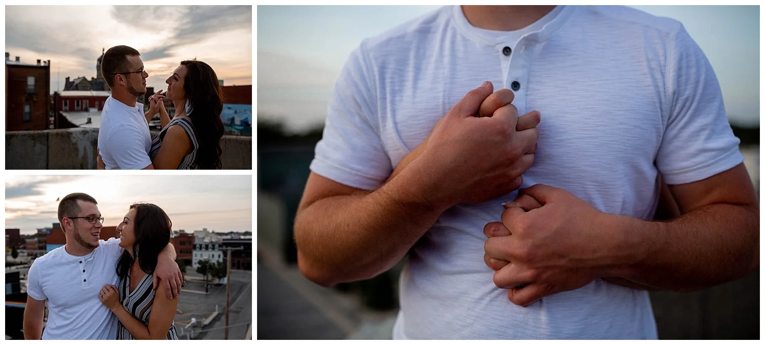 Dowtown Findlay Engagement photos. sunset parking gurage_0228.jpg