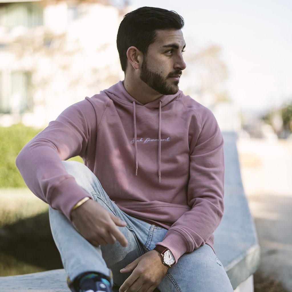 pink seek discomfort hoodie