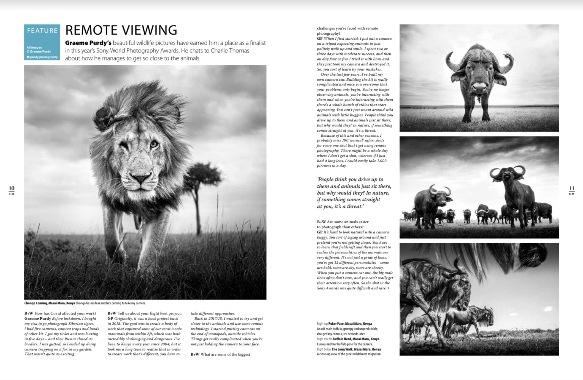 B+W Photography - Graeme Purdy cover story