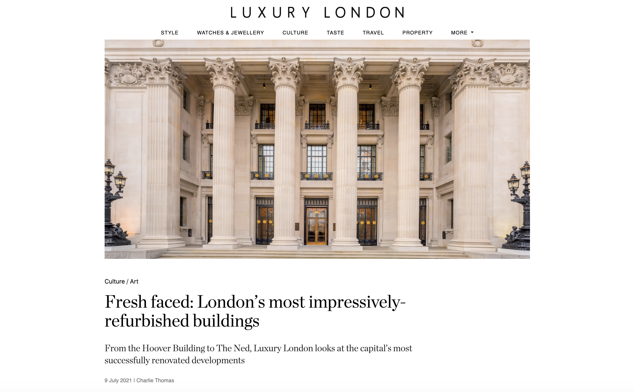 Luxury London - London's best refurbished buildings