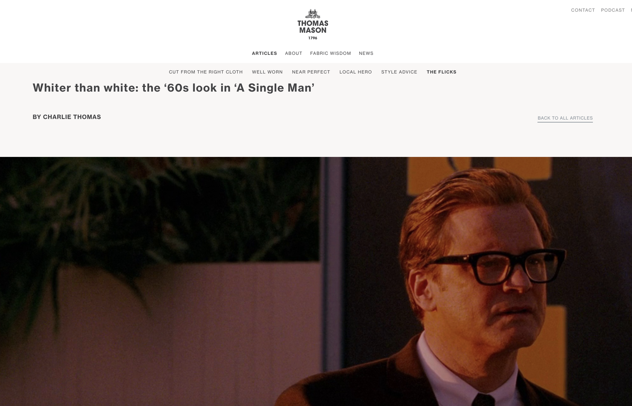 Thomas Mason - The '60s look in 'A Single Man'