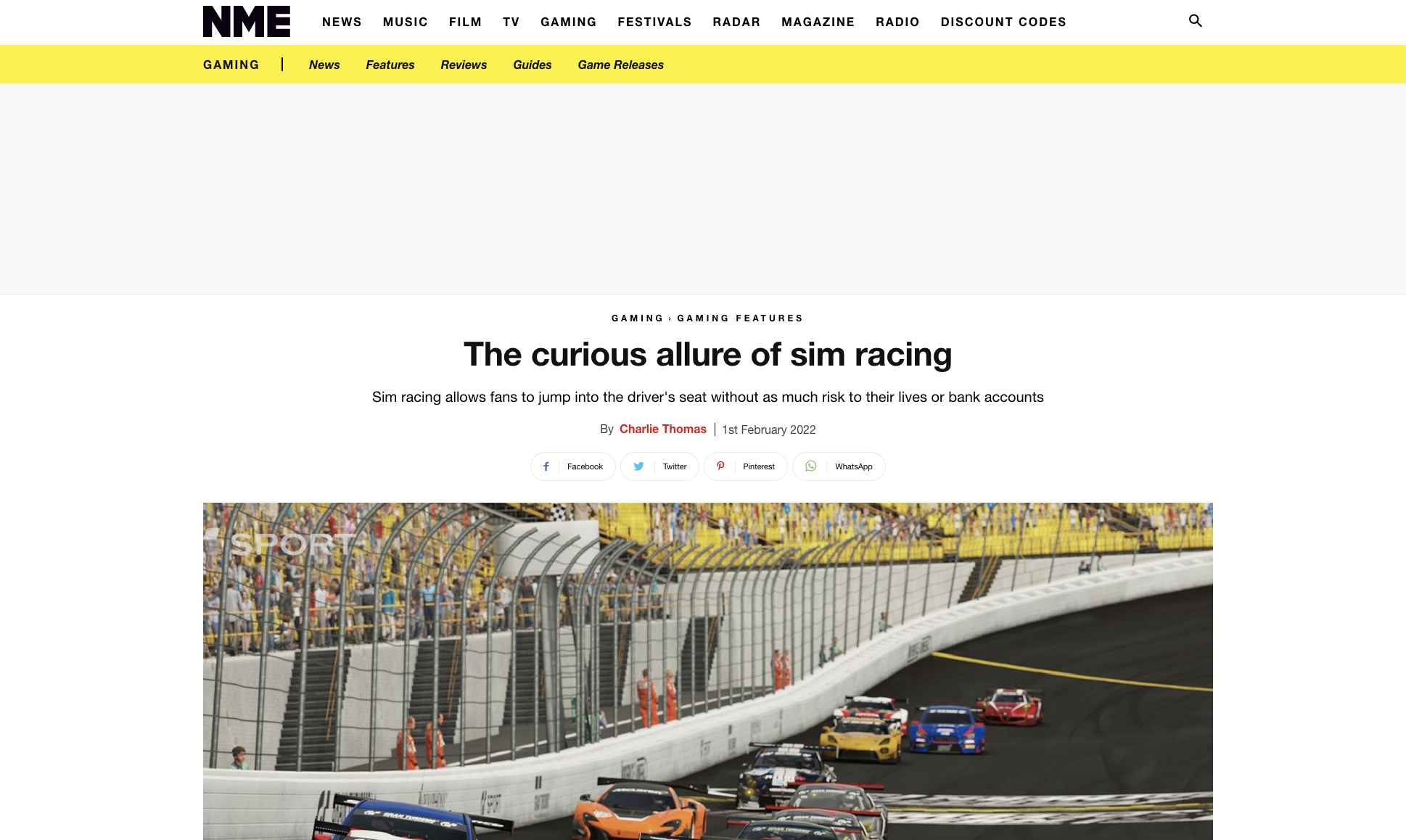 NME - The allure of sim racing