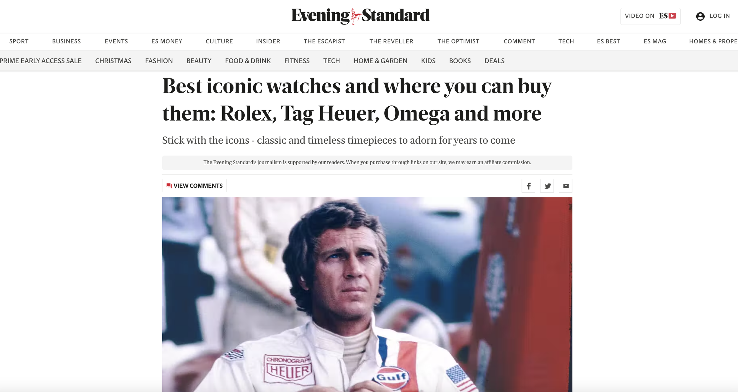 Evening Standard - Iconic watches and where to buy them