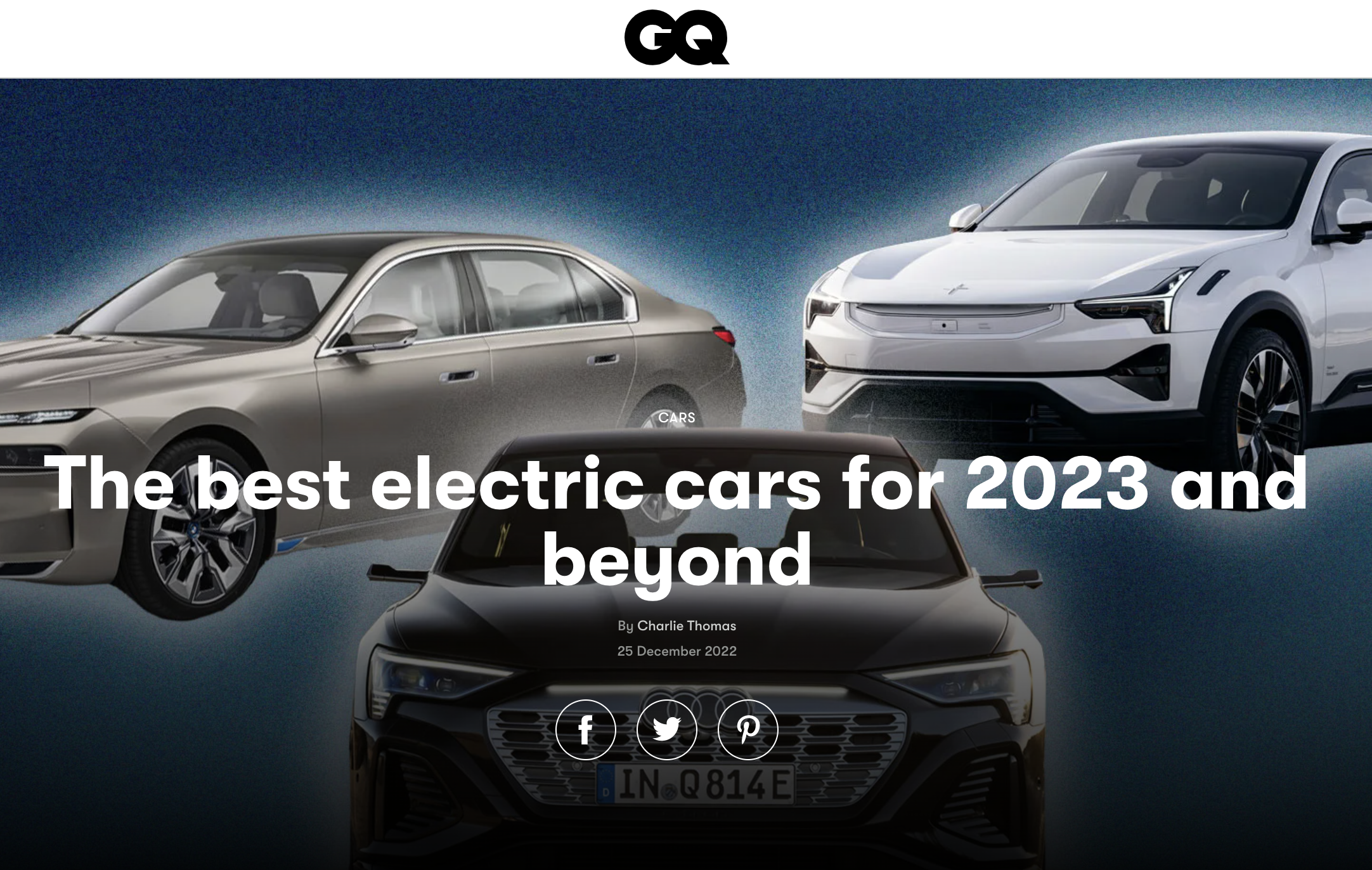 GQ - Best electric cars for 2023