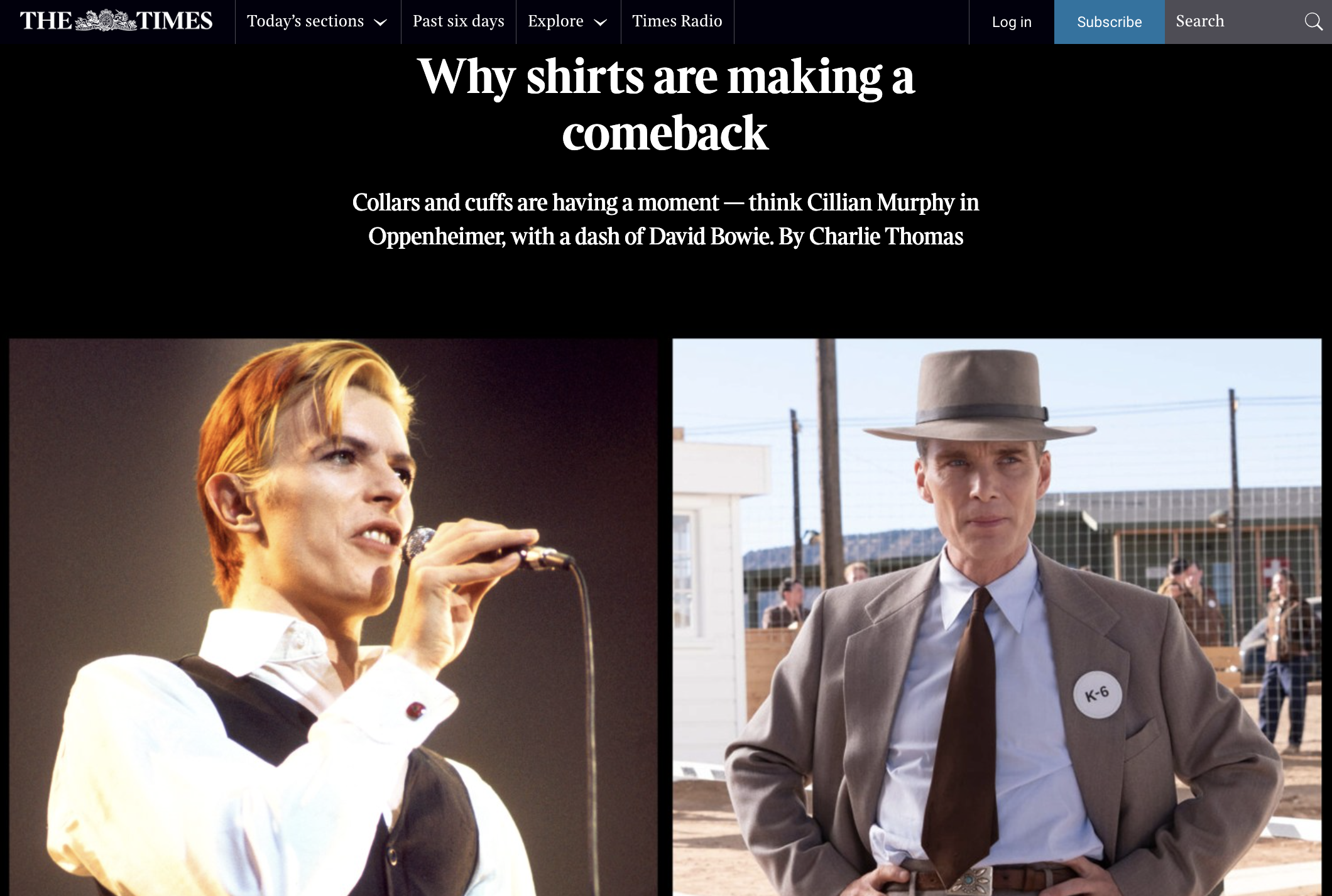 The Times - Why shirts are making a comeback