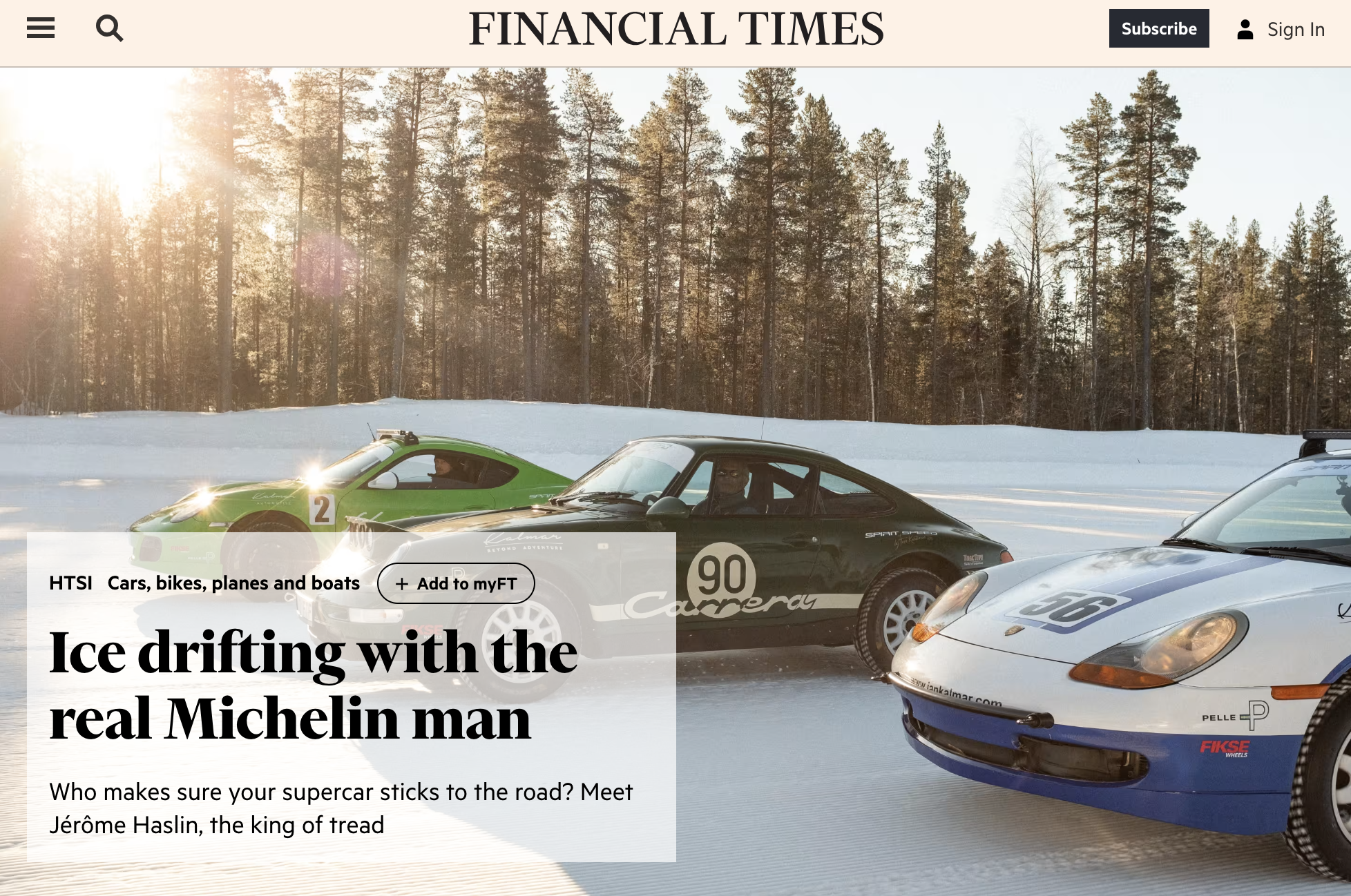 Financial Times HTSI - Ice drifting with the real Michelin man