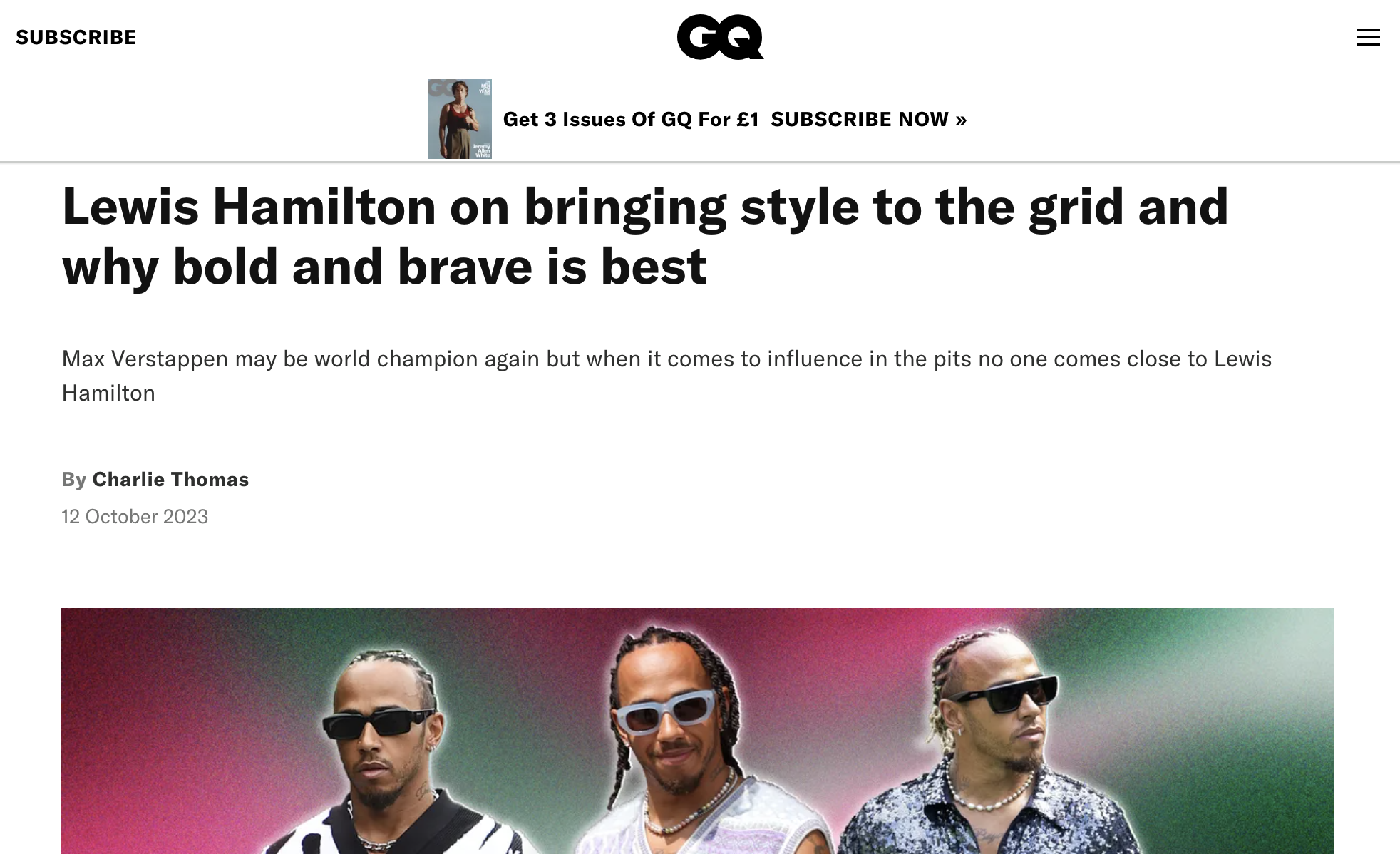 GQ - Lewis Hamilton interview