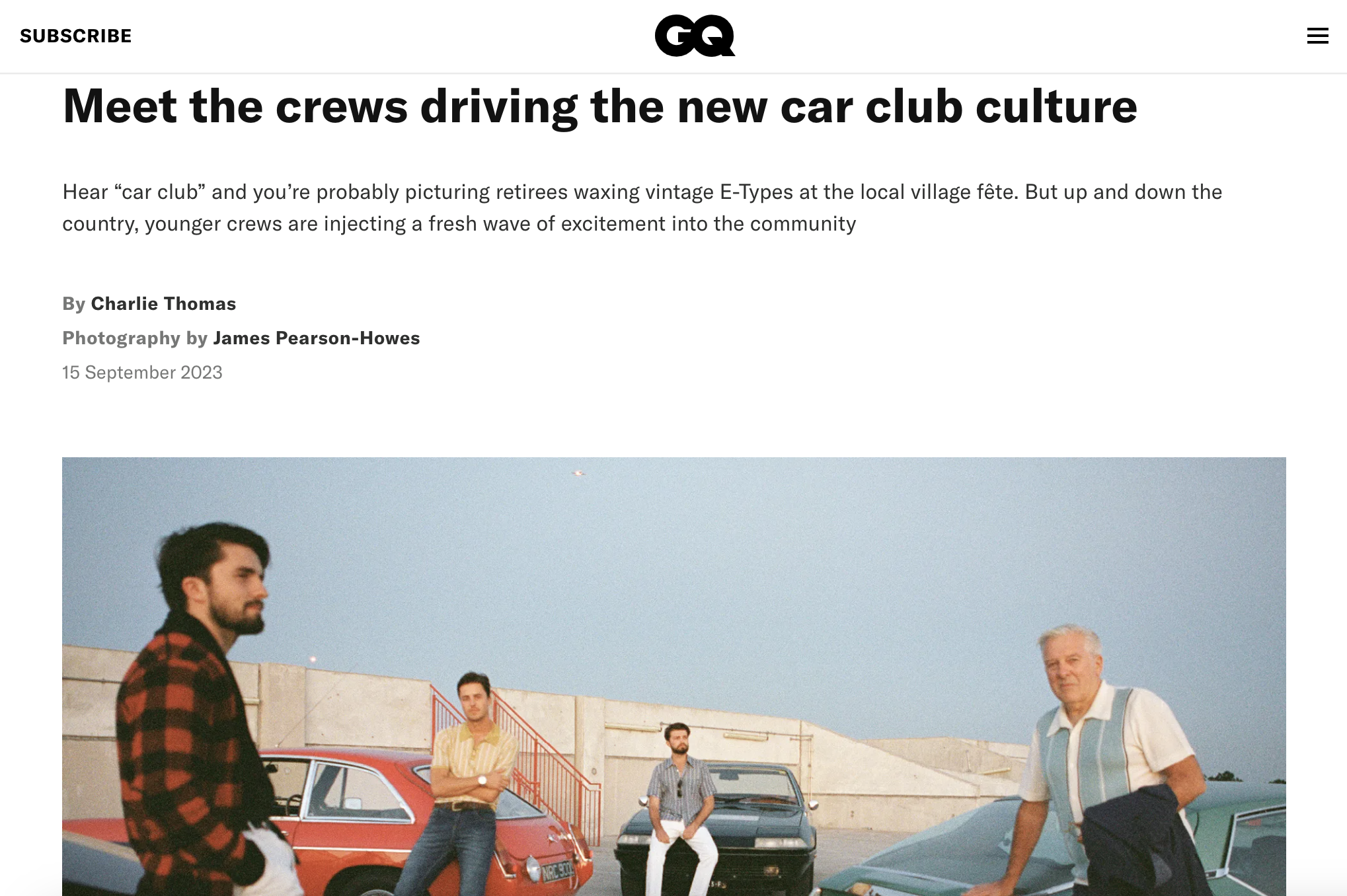 GQ - Meet the crews driving car culture forward