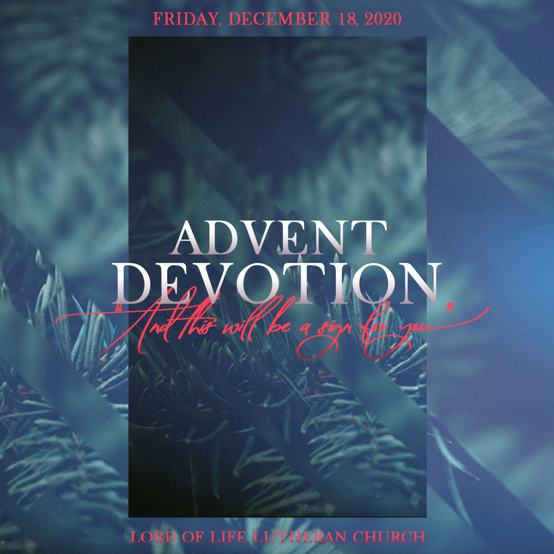 December 18, 2020 - Advent Devotion
