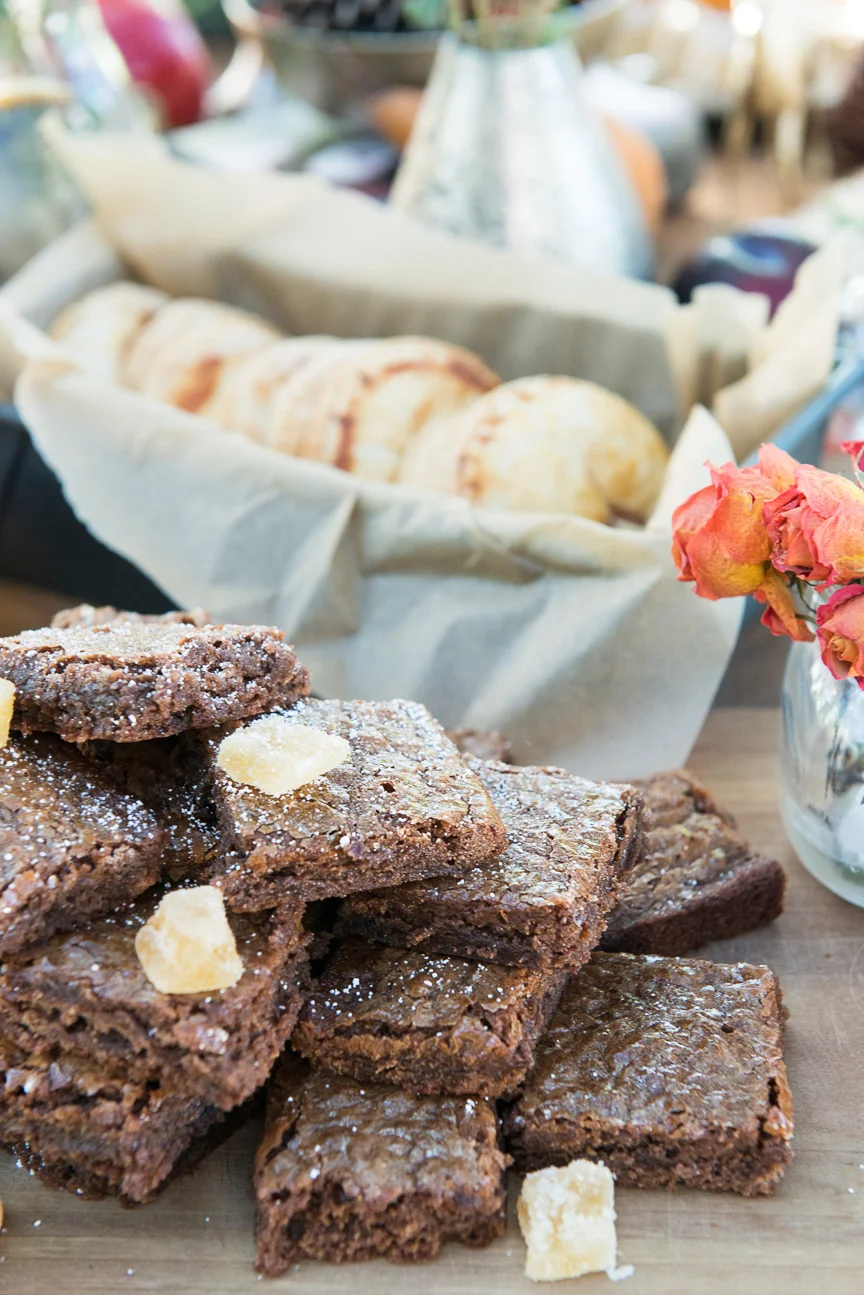 Gingerbread Brownies and Brown Butter Glaze Recipe | Dessert Recipe | Fall Dessert Ideas | Fall Baking | Food Styling | Food Photography | Food and Prop Styling | Paprika Southern
