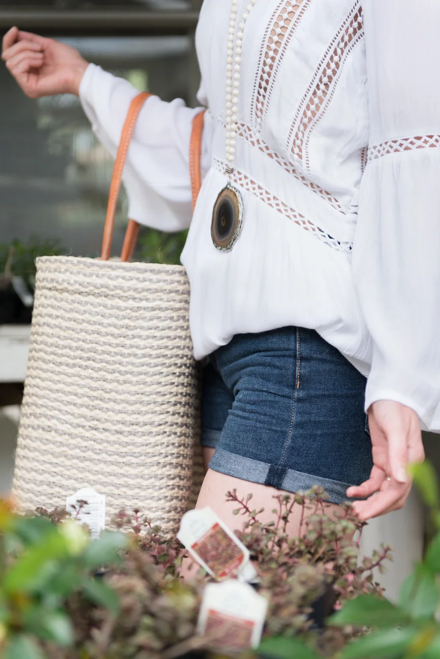 Welcoming Summer | Summer Style | Summer Outfit | Summer Outfit Ideas | Boho Style | Boho Outfit Ideas | Summer Outfits for Women | Casual Summer Outfit | Kelsey Bucci | Paprika Southern | White Top | Denim Shorts